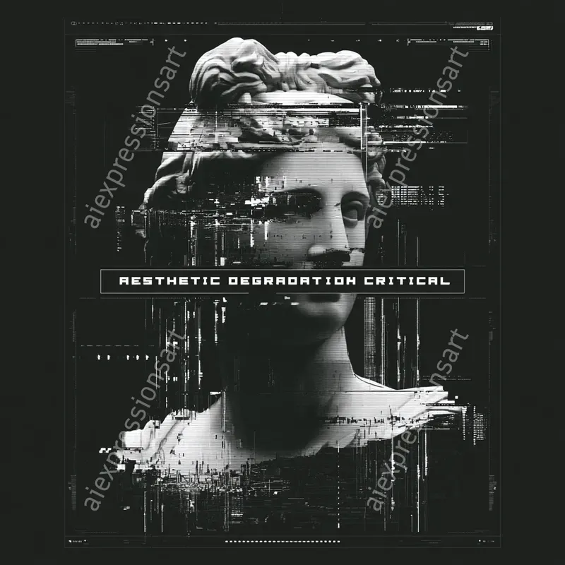 Cyberpunk Hud Glitch Classical Art