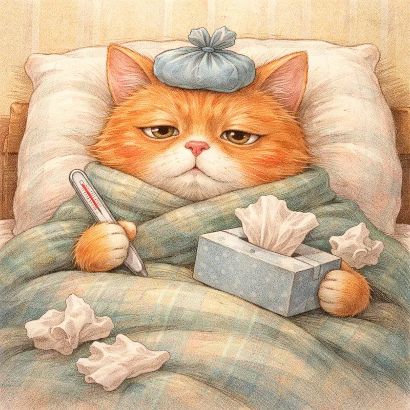 Whimsical Sick Animal Illustrations