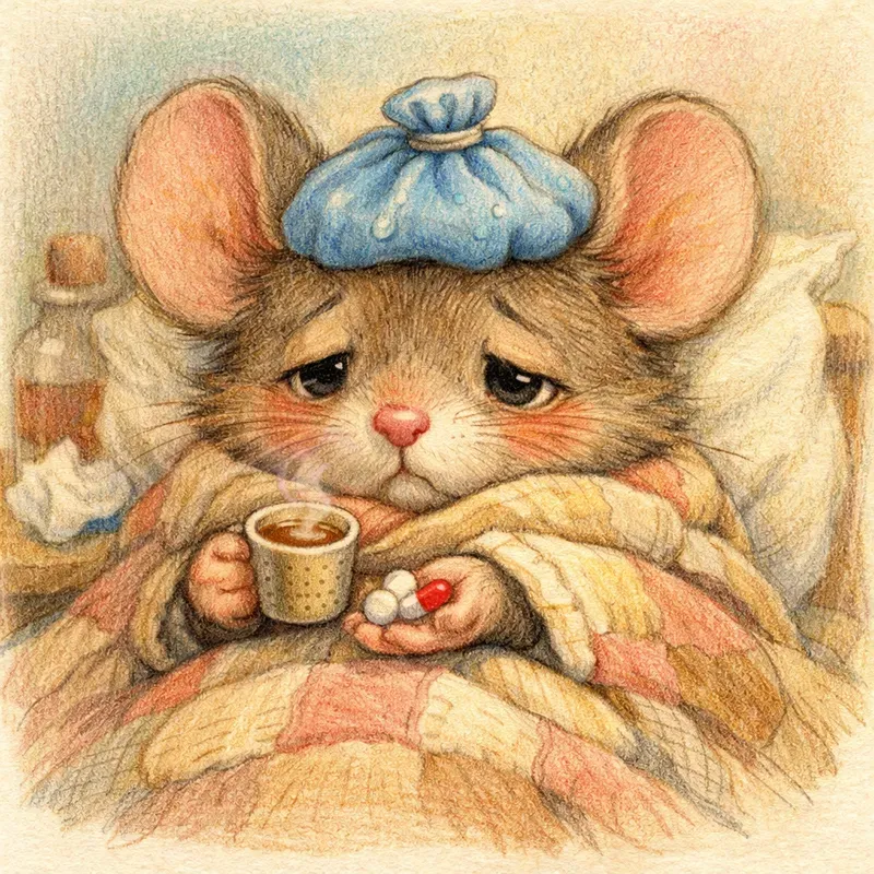 Whimsical Sick Animal Illustrations