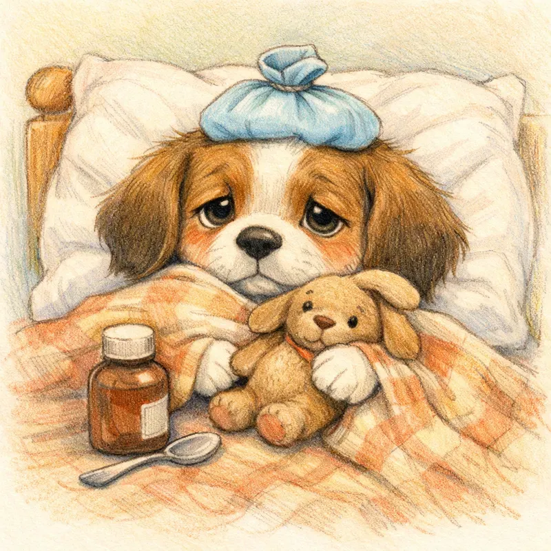 Whimsical Sick Animal Illustrations