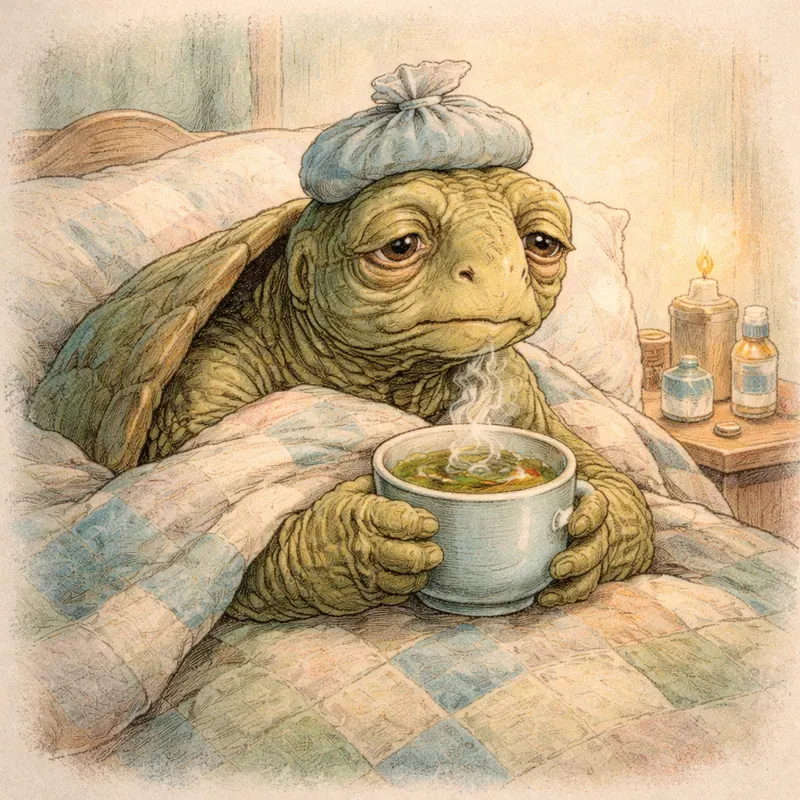 Whimsical Sick Animal Illustrations