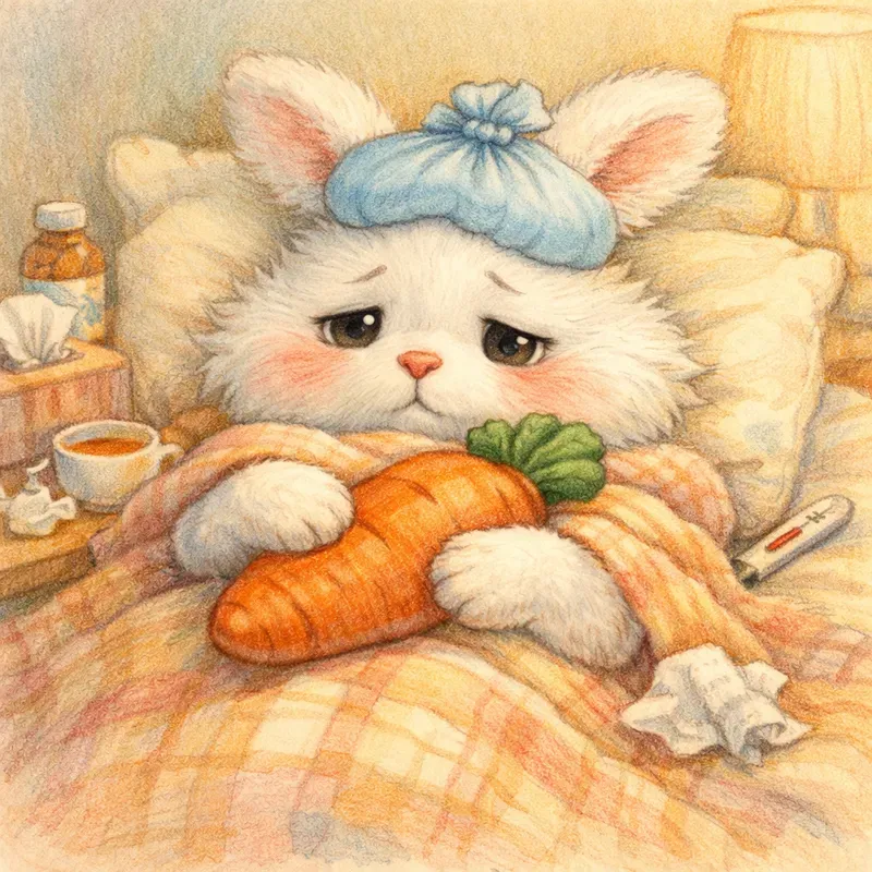Whimsical Sick Animal Illustrations