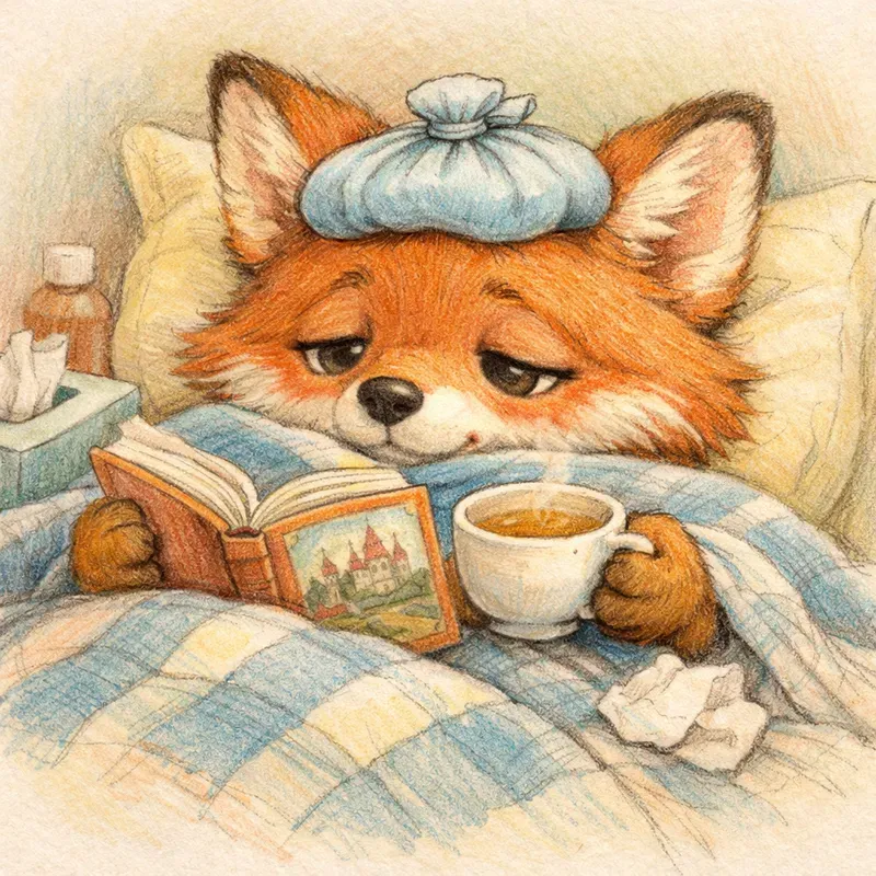 Whimsical Sick Animal Illustrations