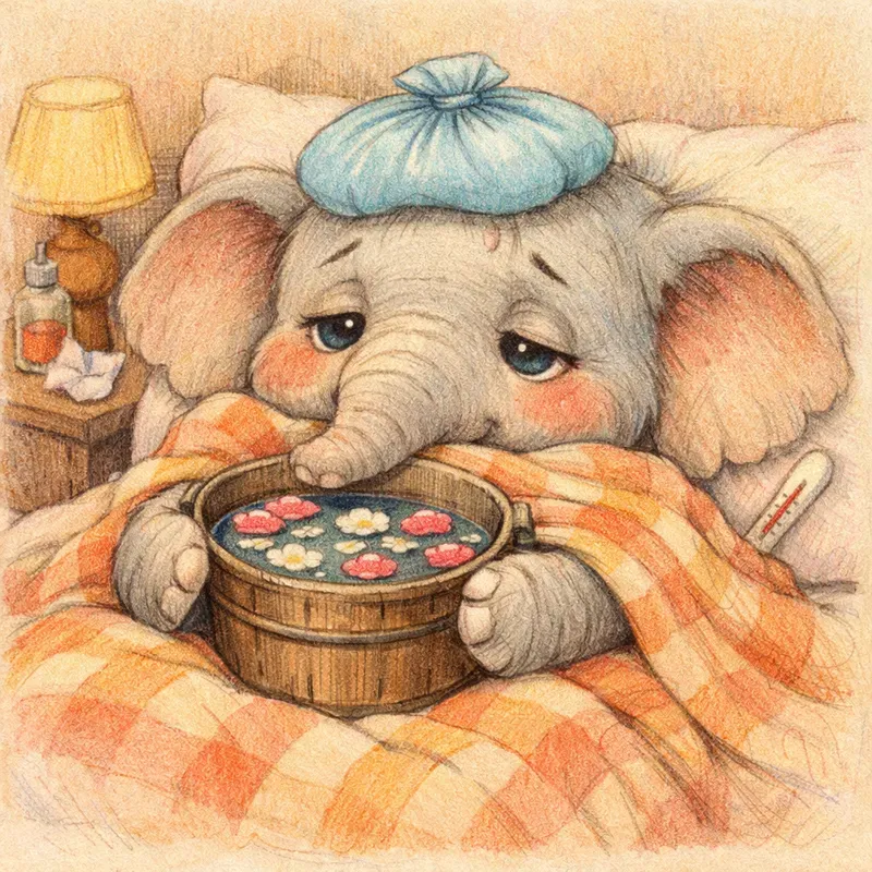 Whimsical Sick Animal Illustrations