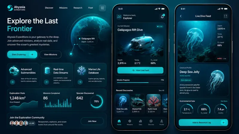 Sleek Saas Landing Page UI UX Designs