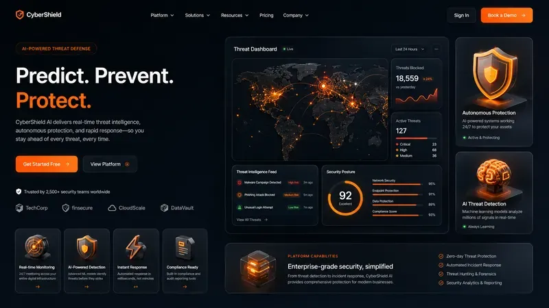 Sleek Saas Landing Page UI UX Designs