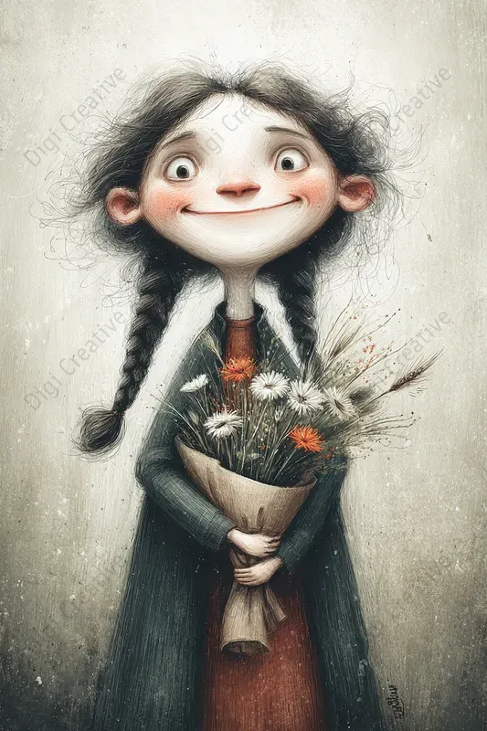 Whimsical Folk Art Cartoons