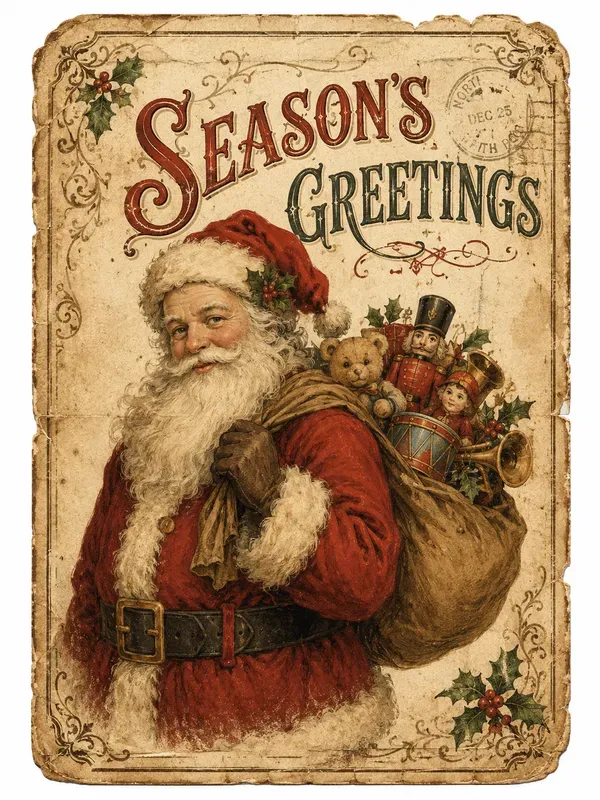Vintage Holiday Ephemera Journal Cards
