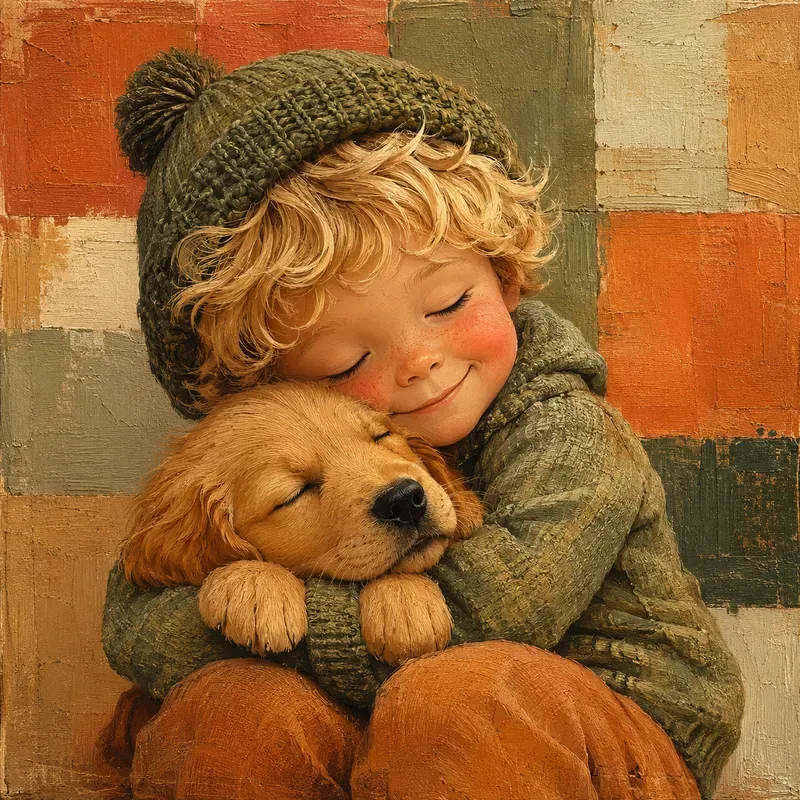 Textured Storybook Pet Embraces