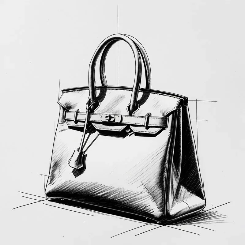 Luxury Fashion Product Pencil Sketches