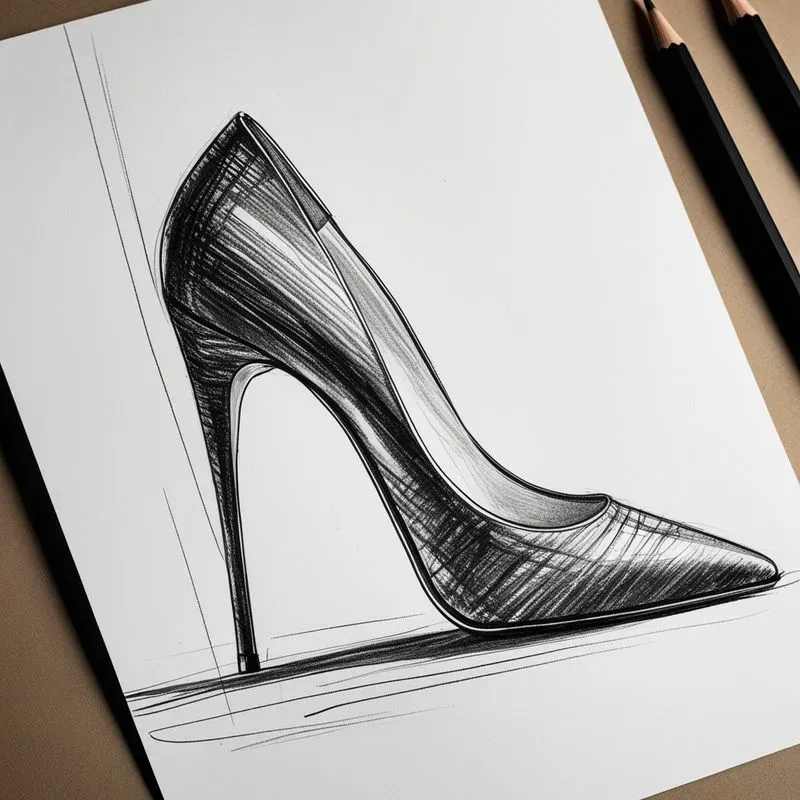 Luxury Fashion Product Pencil Sketches