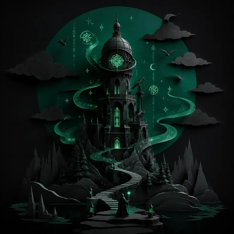 Dark Fantasy Papercut Scenes