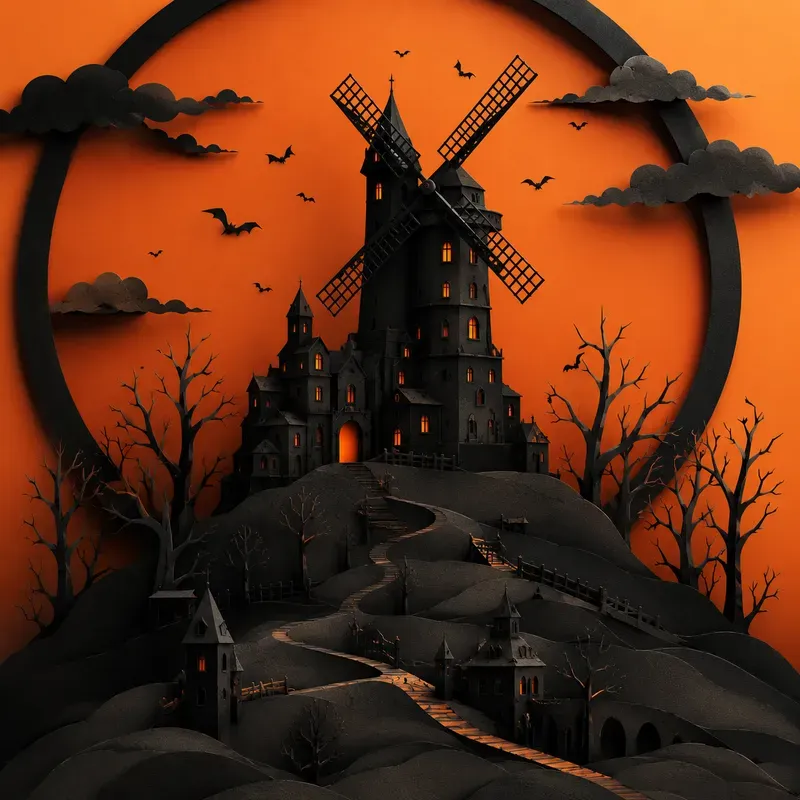 Dark Fantasy Papercut Scenes