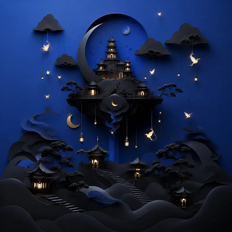 Dark Fantasy Papercut Scenes