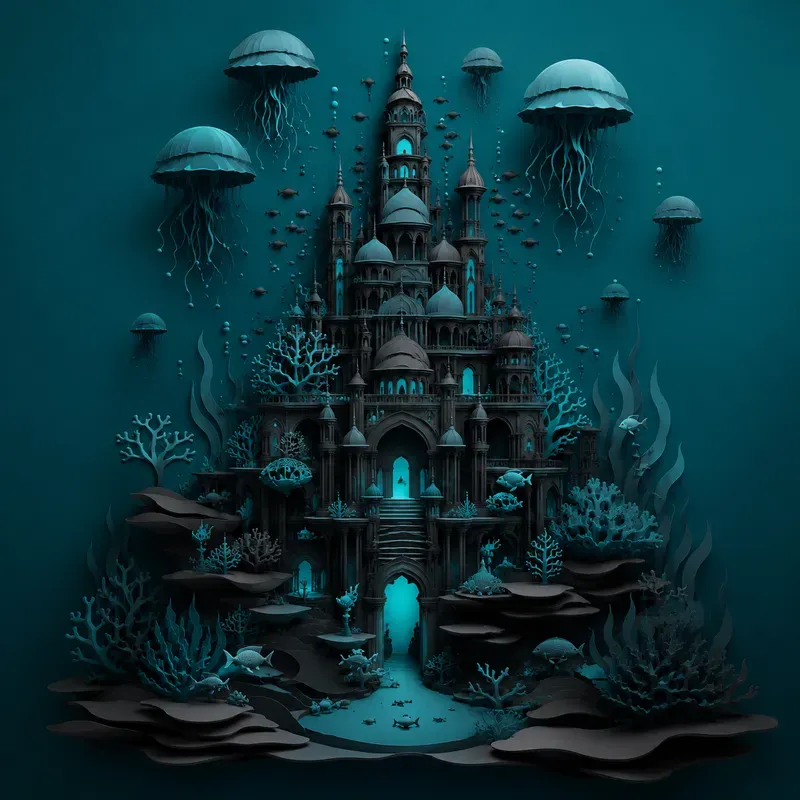Dark Fantasy Papercut Scenes