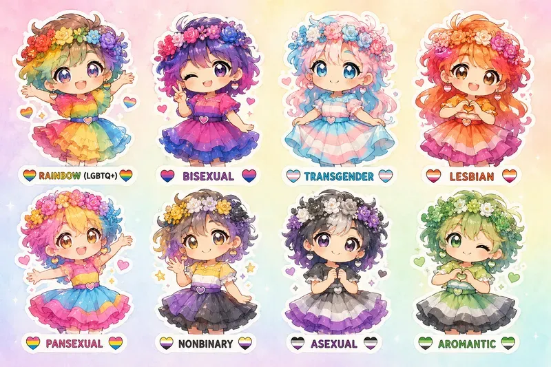 Pride Kawaii Sticker Sheets