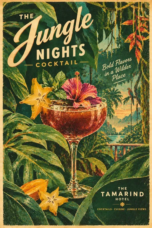 1960s Botanical Cocktail Posters