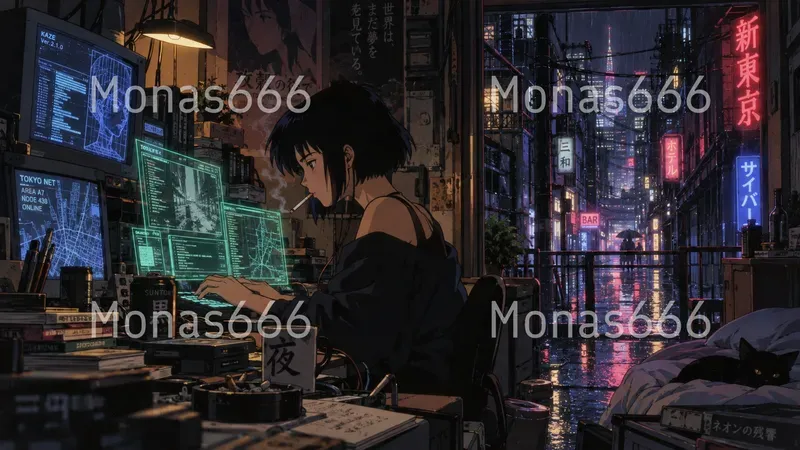 90s Retro Anime Cyberpunk Film Stills