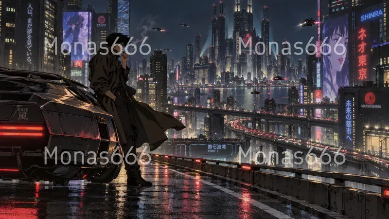 90s Retro Anime Cyberpunk Film Stills
