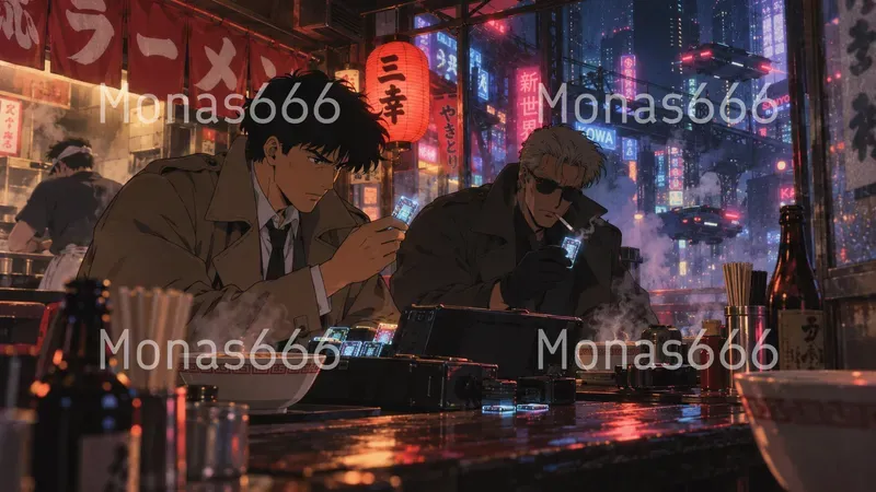 90s Retro Anime Cyberpunk Film Stills