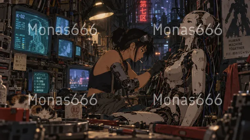 90s Retro Anime Cyberpunk Film Stills
