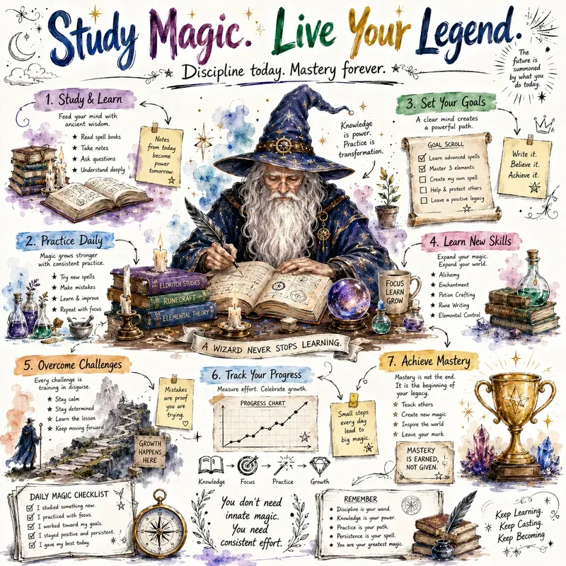 Handdrawn Watercolor Study Motivations