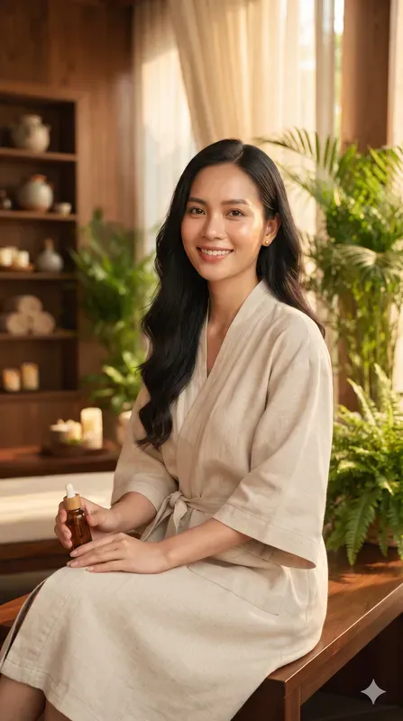 Realistic Asian Beauty Spa Portraits