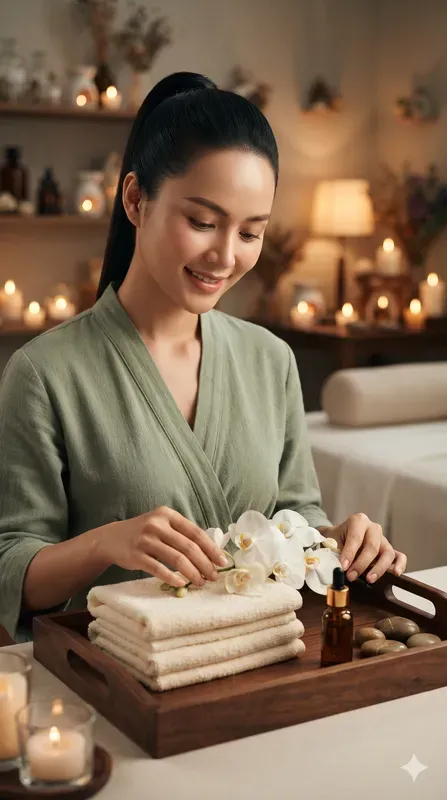 Realistic Asian Beauty Spa Portraits