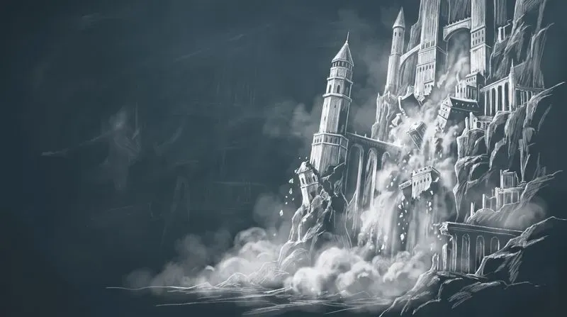 Erased City Anime Chalk Landscapes