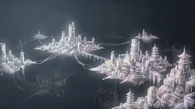 Erased City Anime Chalk Landscapes