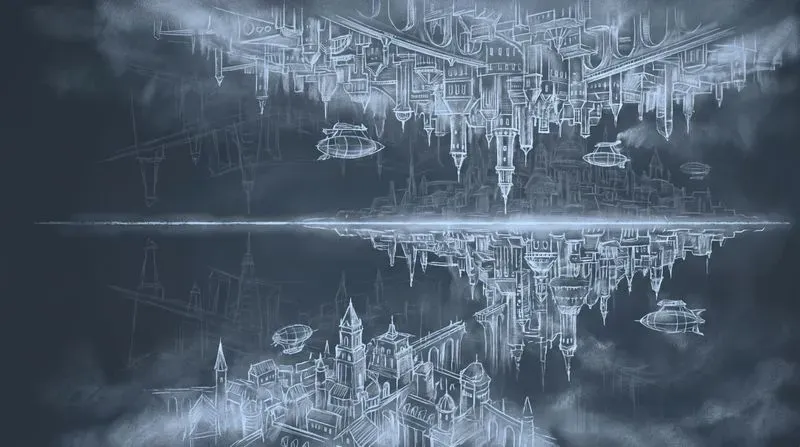 Erased City Anime Chalk Landscapes