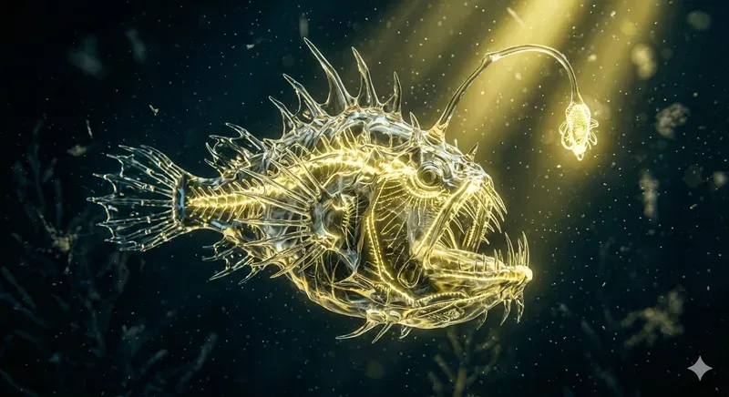 Ethereal Bioluminescent Underwater Creatures