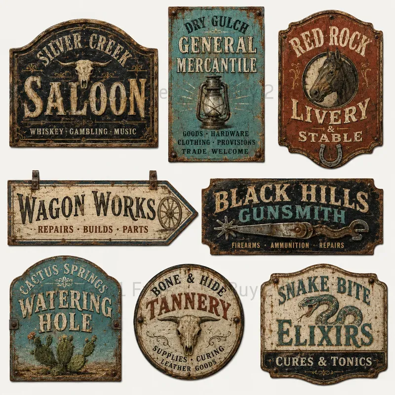 Advertising Sign Ephemera Sheets