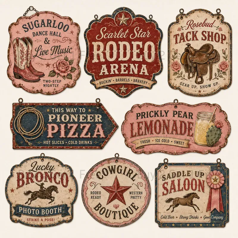 Advertising Sign Ephemera Sheets