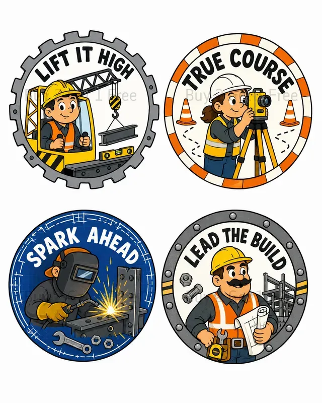 Character Encouragement Badge Cliparts