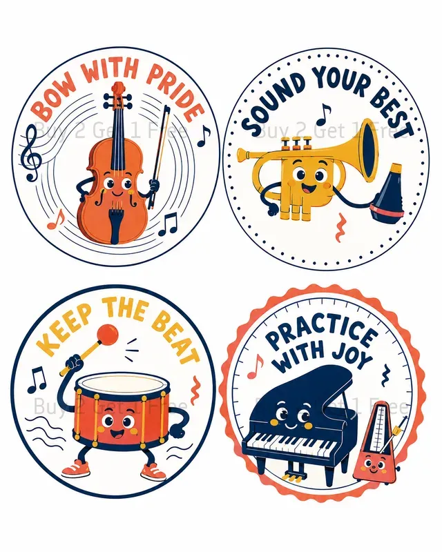 Character Encouragement Badge Cliparts