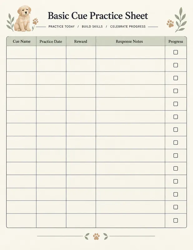 New Puppy Training Planner Printables