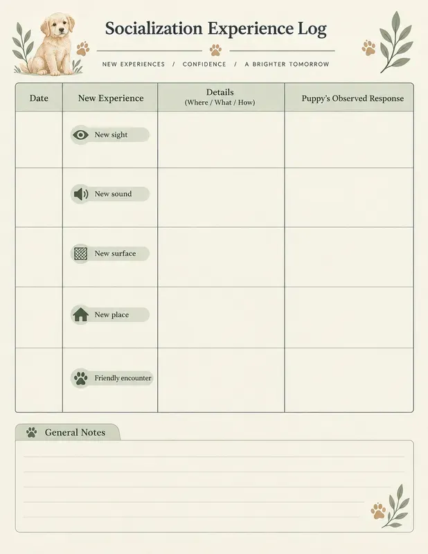 New Puppy Training Planner Printables