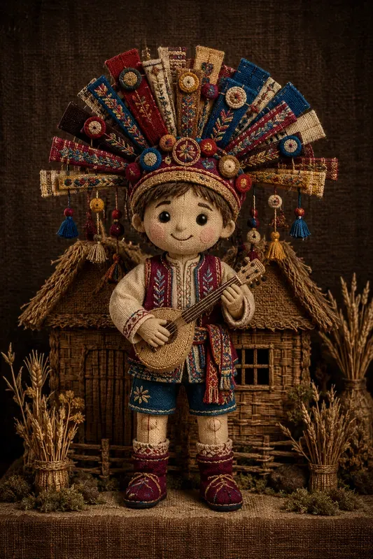 Handcrafted Folk Doll Portraits