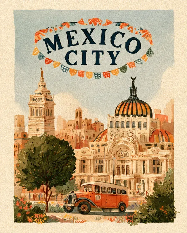 Pastel City Postcard Illustrators
