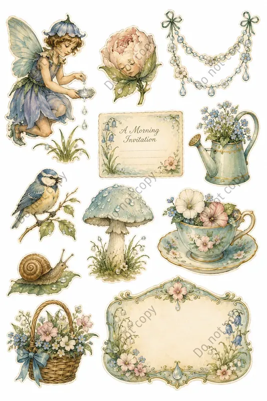 Flower Fairy Junk Journal Sheets