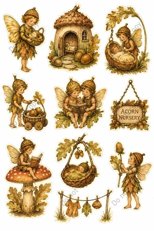 Flower Fairy Junk Journal Sheets