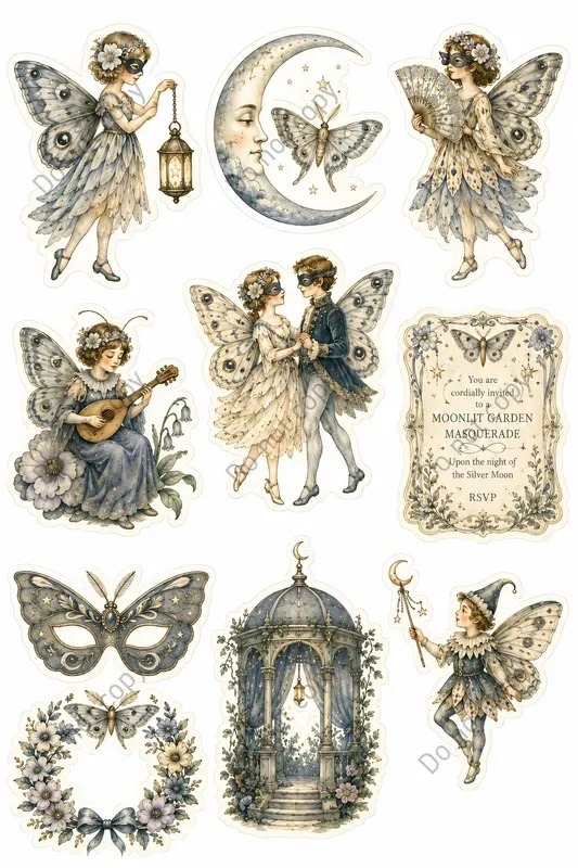 Flower Fairy Junk Journal Sheets