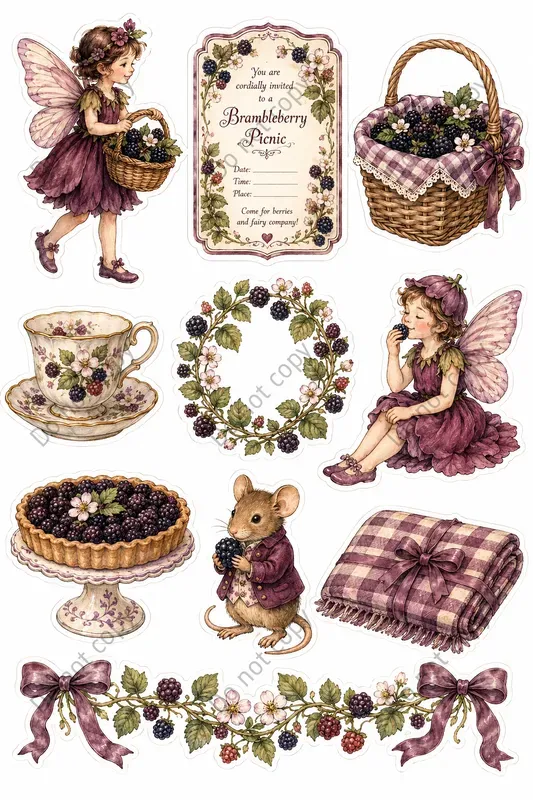 Flower Fairy Junk Journal Sheets