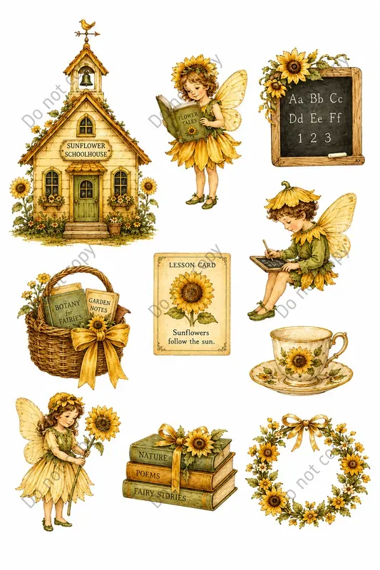 Flower Fairy Junk Journal Sheets