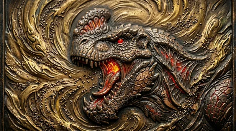 Mh Embossed Metal Enamel Monsters