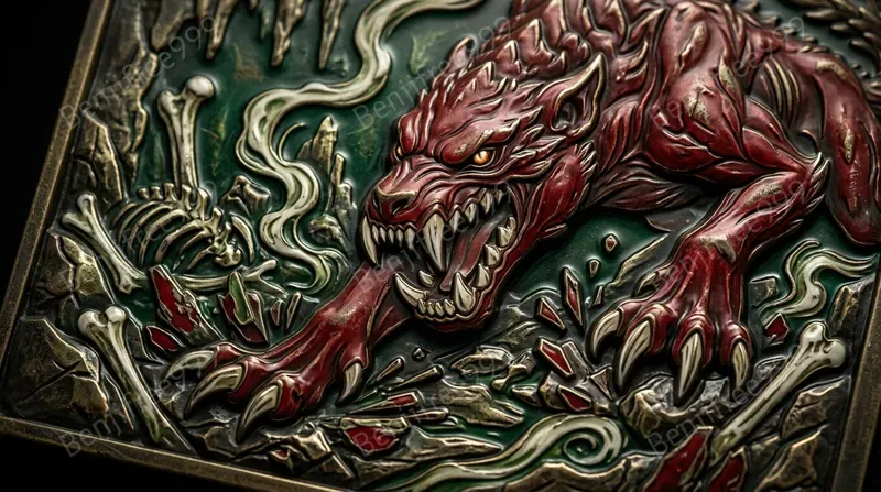 Mh Embossed Metal Enamel Monsters