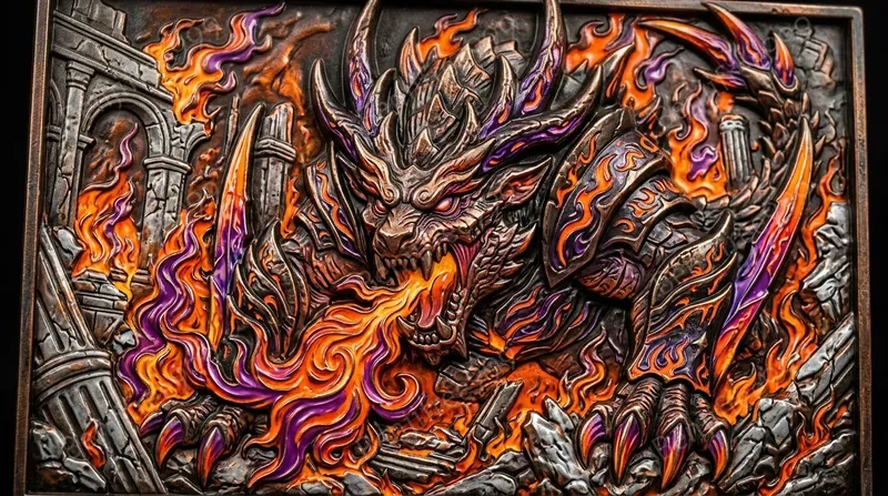 Mh Embossed Metal Enamel Monsters
