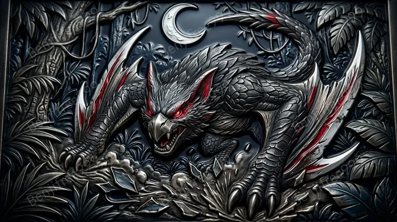 Mh Embossed Metal Enamel Monsters