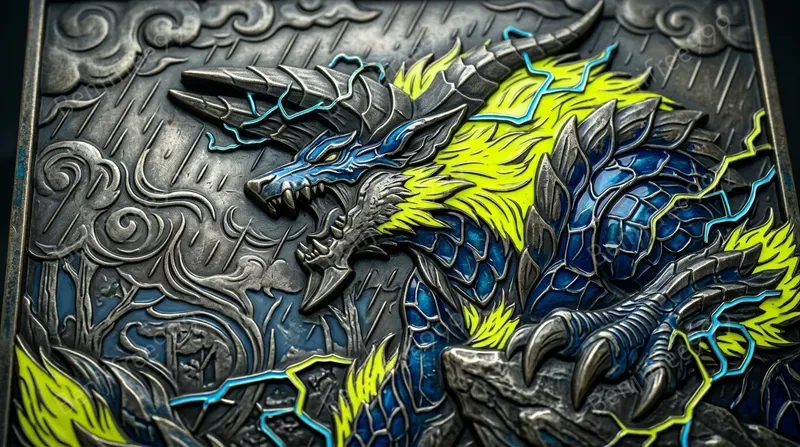 Mh Embossed Metal Enamel Monsters